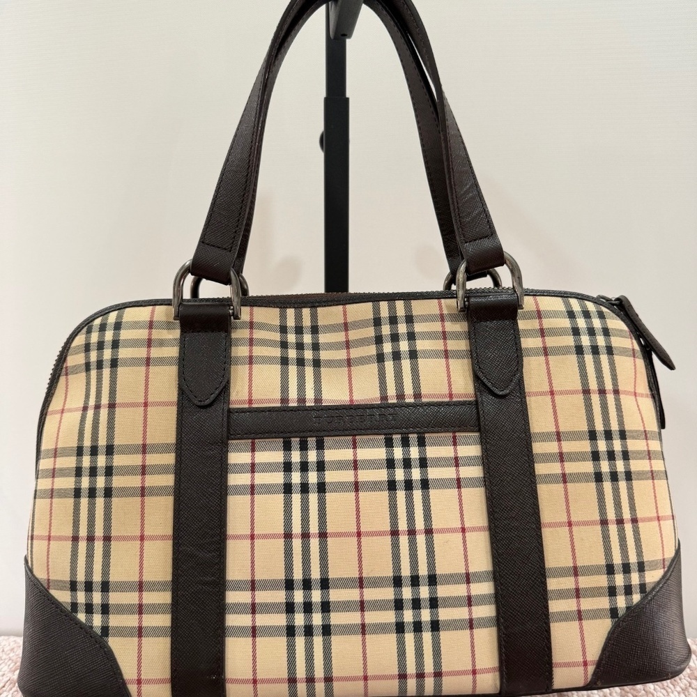 Burberry Vintage Nova Check Satchel